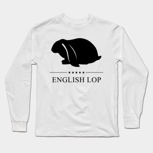 English Lop Rabbit Black Silhouette Long Sleeve T-Shirt